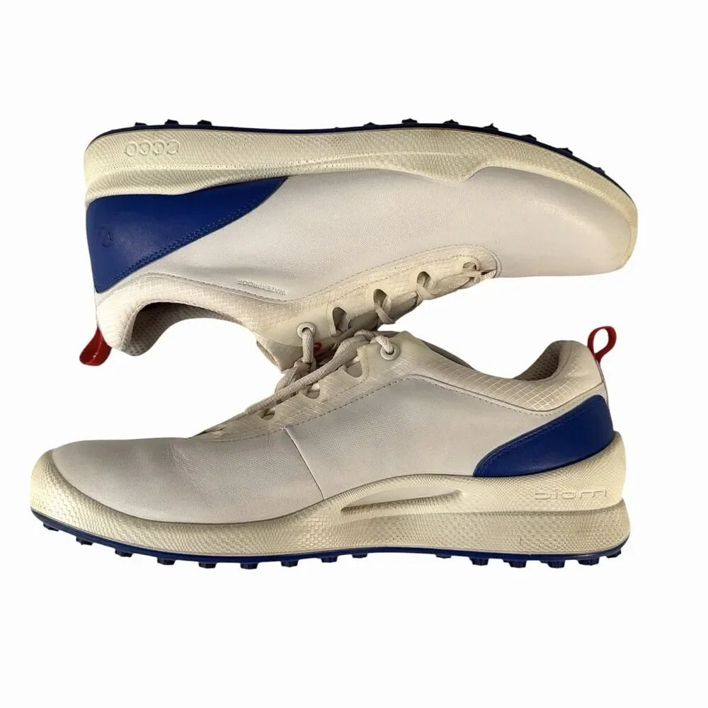Ecco Biom Hybrid White/Mazarine Blue Mens Golf Shoes Size 11-11.5 EU Size 45